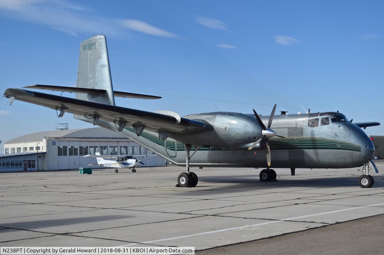 N238PT, 1965 De Havilland Canada DHC-4A Caribou C/N 238, Parked on the south GA ramp.