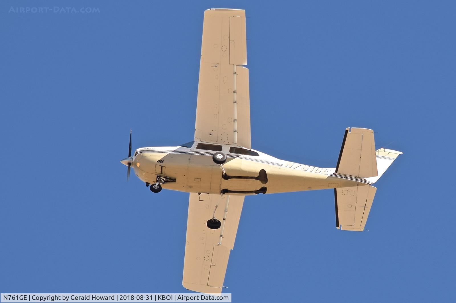 N761GE, 1977 Cessna T210M Turbo Centurion C/N 21062239, Climb out from RWY 28L.