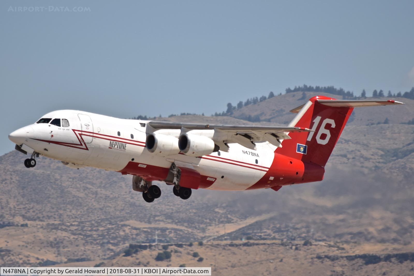 N478NA, 1986 British Aerospace BAe.146-200A C/N E2074, Take off from RWY 28R.