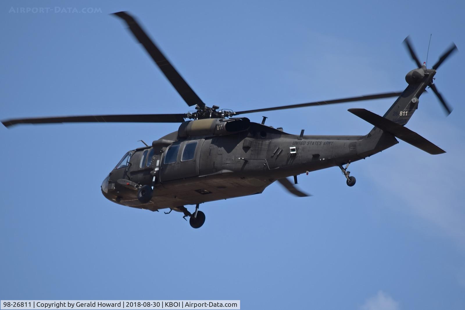 98-26811, 1993 Sikorsky UH-60L Black Hawk C/N unknown, Departing BOI.