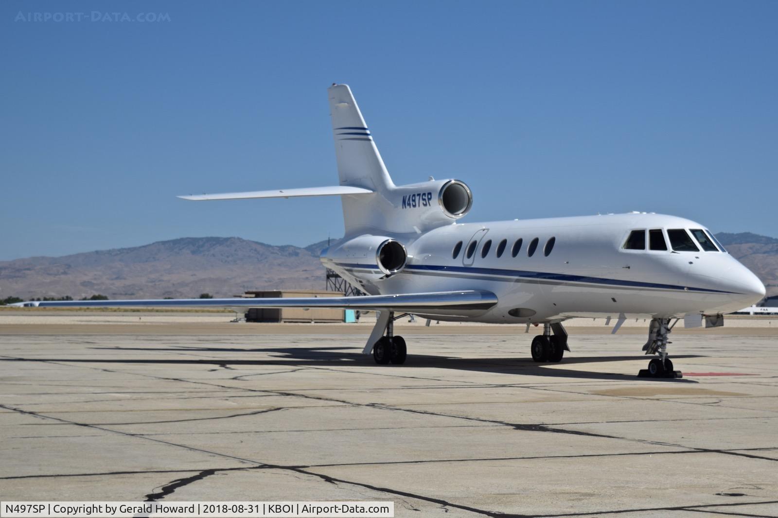 N497SP, 1993 Dassault-Breguet Falcon 50 C/N 236, Parked on south GA ramp.