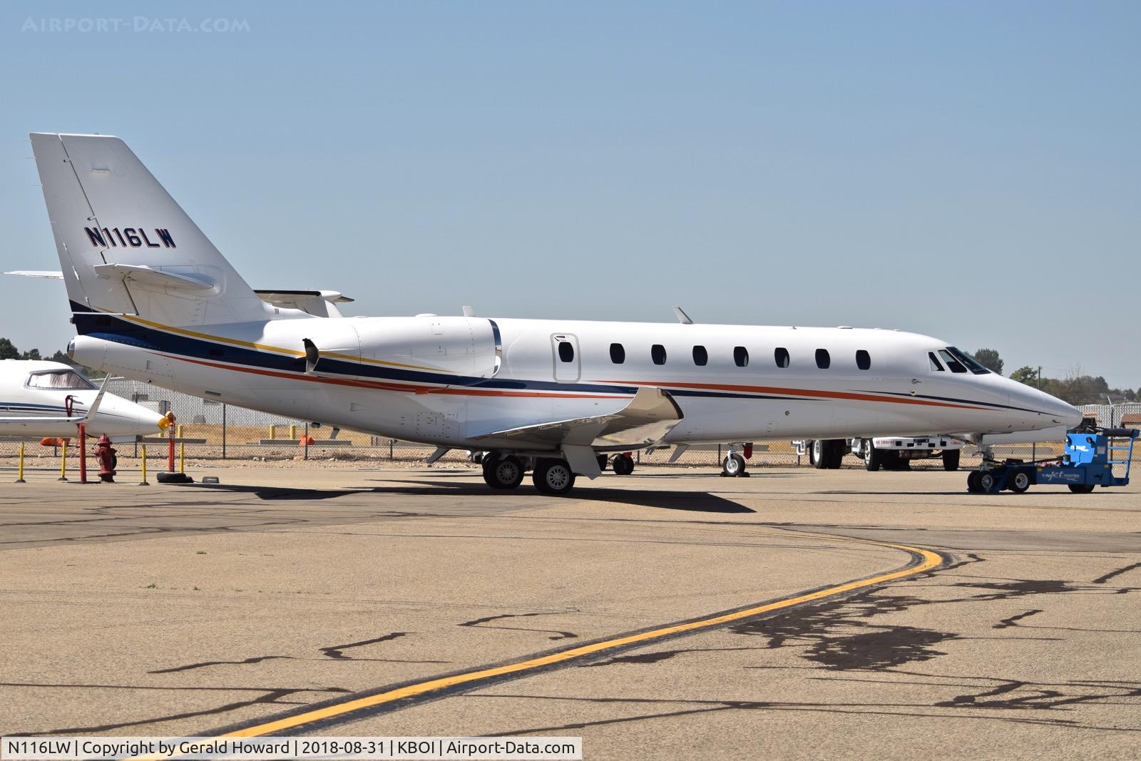 N116LW, 2018 Cessna 680 Citation Sovereign C/N 680-0581, Parked on the south GA ramp.