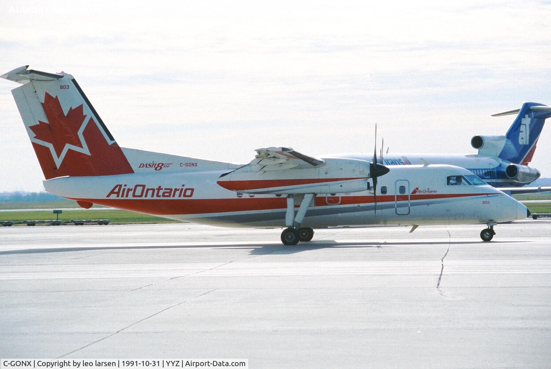 C-GONX, 1988 De Havilland Canada DHC-8-102 Dash 8 C/N 118, Toronto 31.10.1991