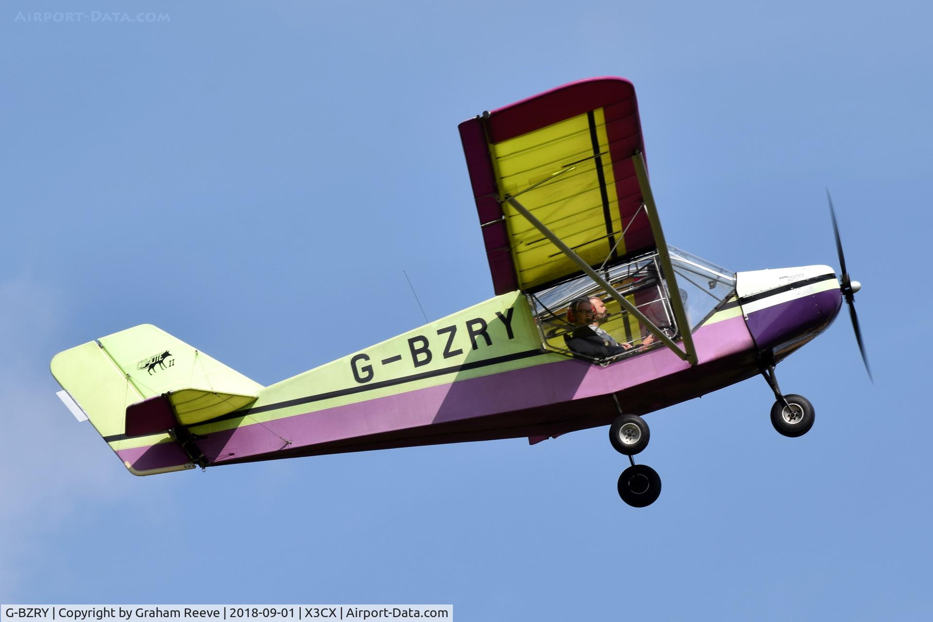 G-BZRY, 2001 Rans S-6ES Coyote II C/N PFA 204-13666, Departing from Northrepps.