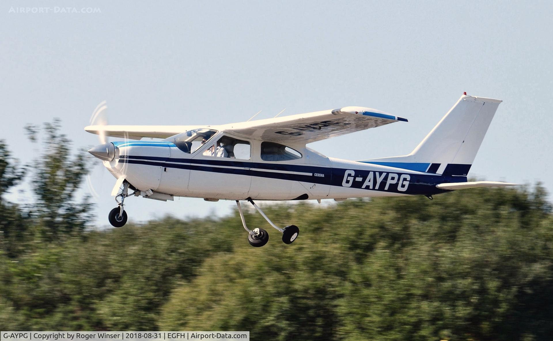 G-AYPG, 1971 Reims F177RG Cardinal RG C/N 0007, Visiting Cessna Cardinal RG departing Runway 22.