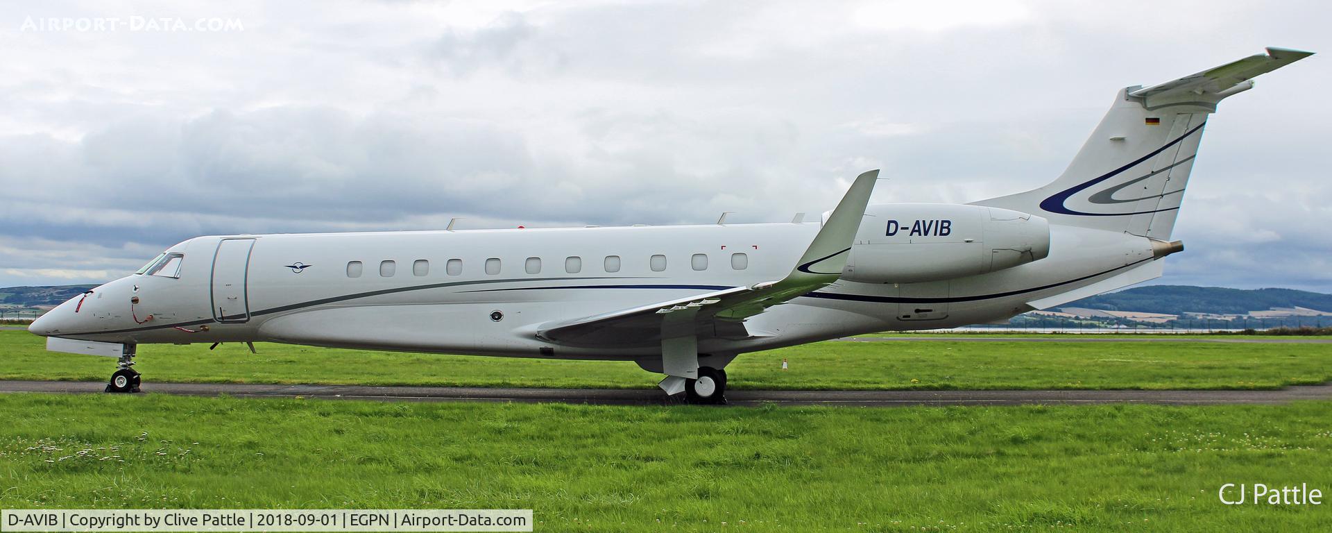 D-AVIB, 2009 Embraer EMB-135BJ Legacy C/N 14501109, Parked on the 'Alpha' taxiway at Dundee