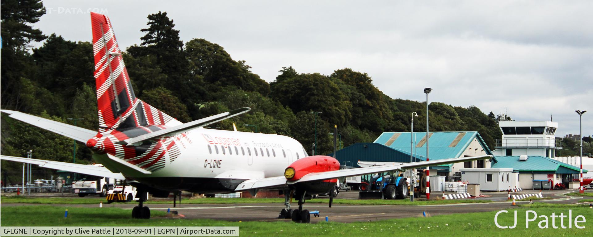 G-LGNE, 1989 Saab SF340B C/N 340B-172, Parked at Dundee