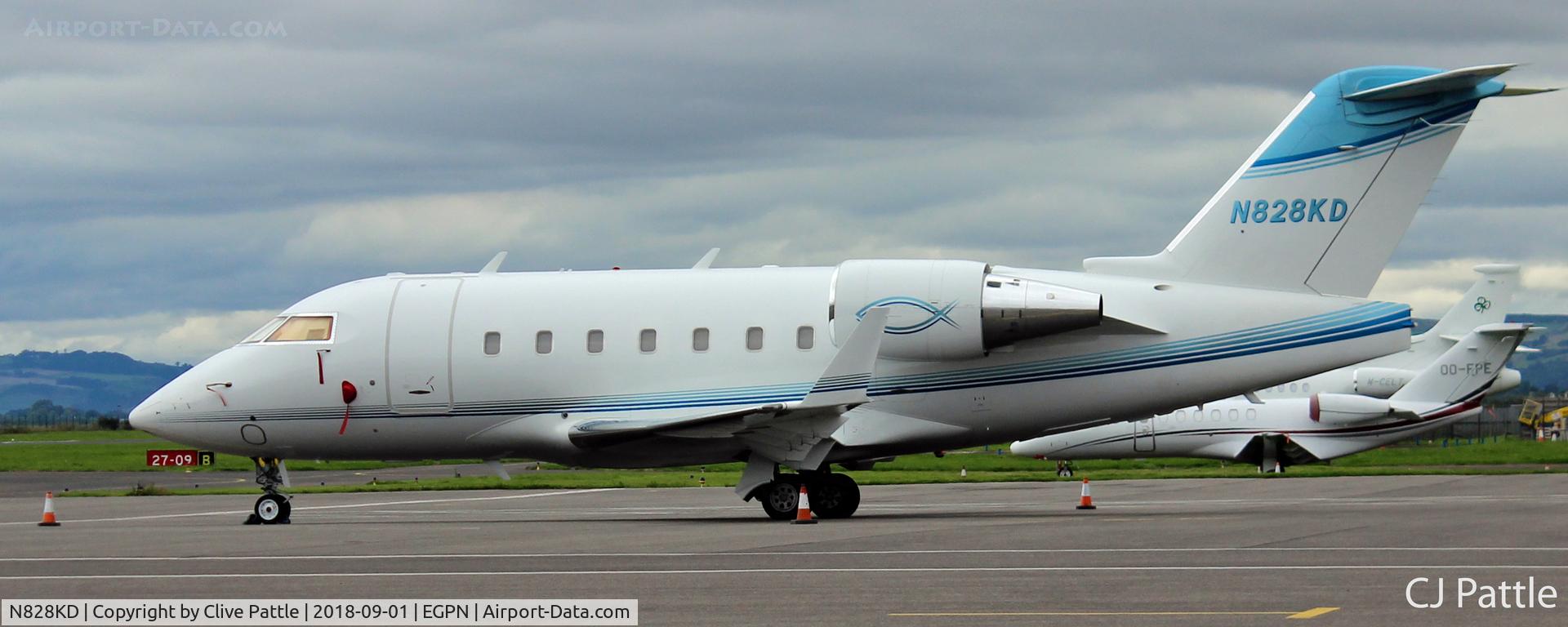N828KD, 2004 Bombardier Challenger 604 (CL-600-2B16) C/N 5584, Parked at Dundee