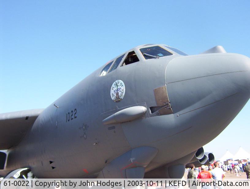 61-0022, 1961 Boeing B-52H Stratofortress C/N 464449, Wings Over Houston 2003
