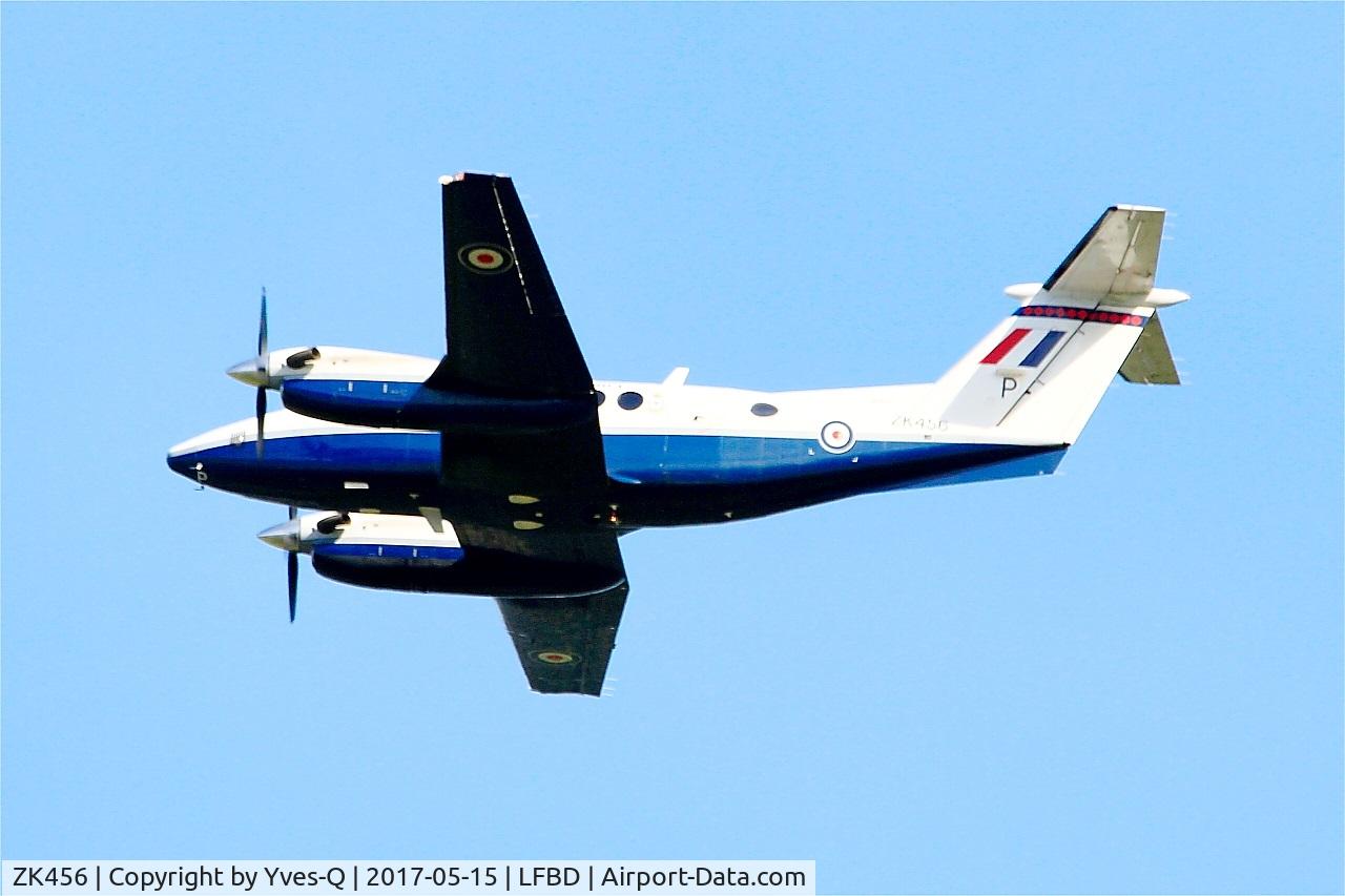 ZK456, 2003 Raytheon B200 King Air C/N BB-1837, Royal Air Force Raytheon B200 King Air, Take off rwy 23, Bordeaux-Mérignac Air Base 106 (LFBD-BOD)