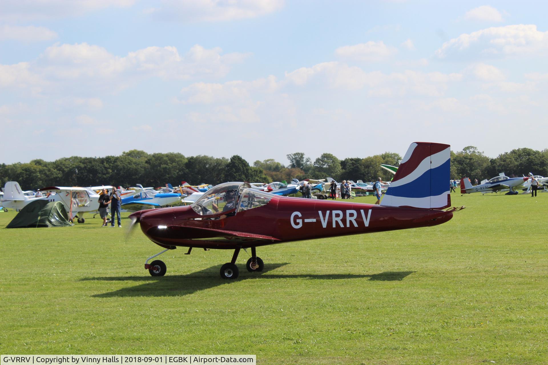 G-VRRV, 2017 Vans RV-12 C/N LAA 363-15322, Taxing after landing at The Light Aircraft Rally,