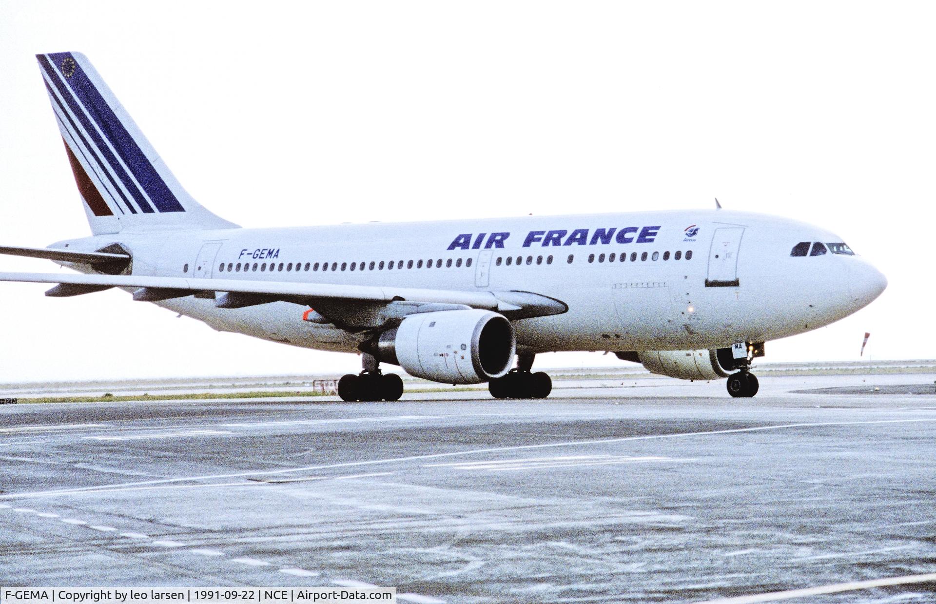 F-GEMA, 1984 Airbus A310-203 C/N 316, Nice 22.9.1991