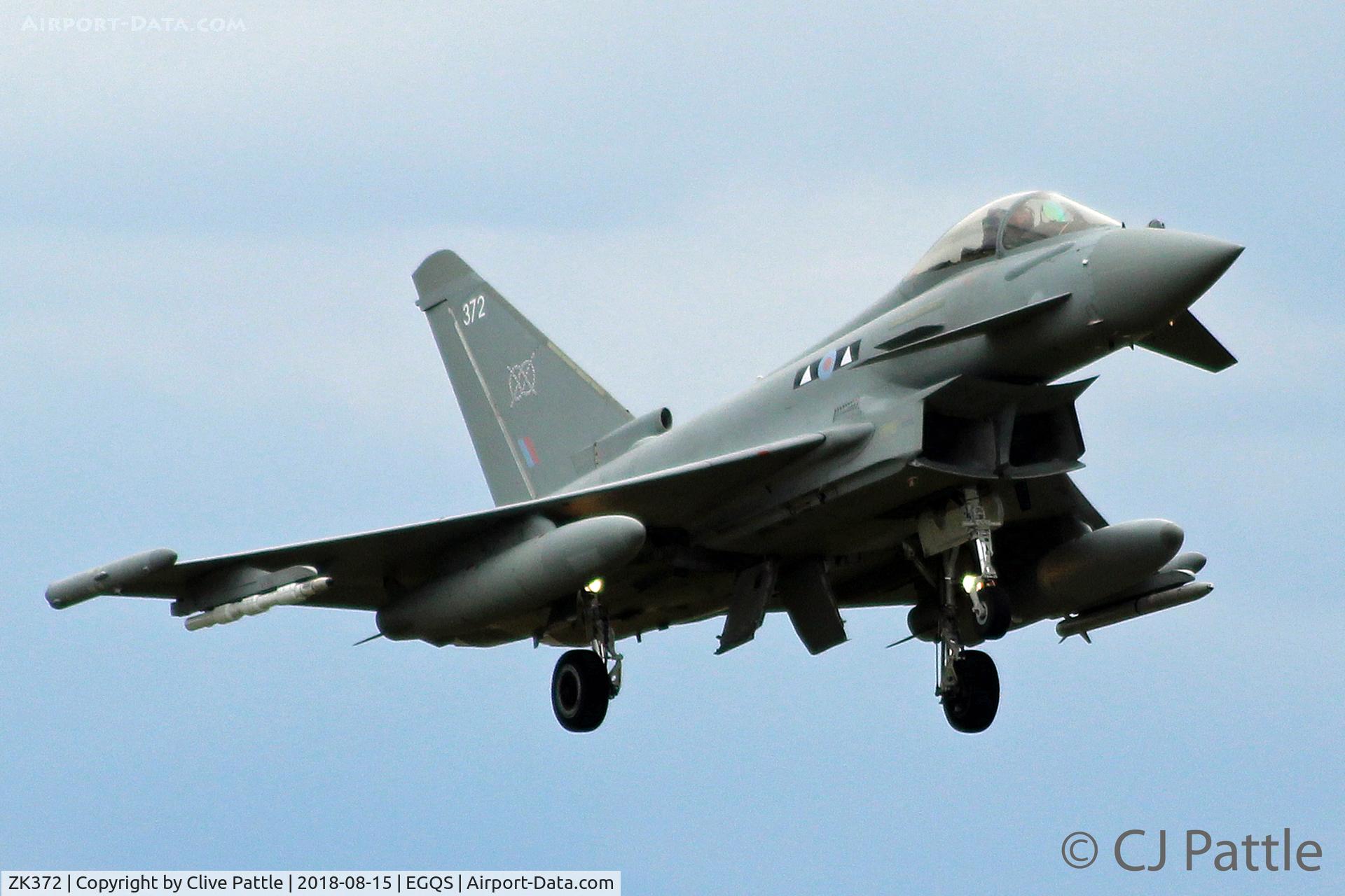 ZK372, 2016 Eurofighter EF-2000 Typhoon FGR4 C/N BS133/480, Active at Lossiemouth coded 372