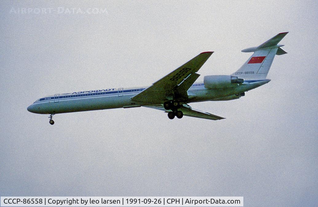 CCCP-86558, 1989 Ilyushin Il-62M C/N 1052128, Copenhagen 26.9.1991