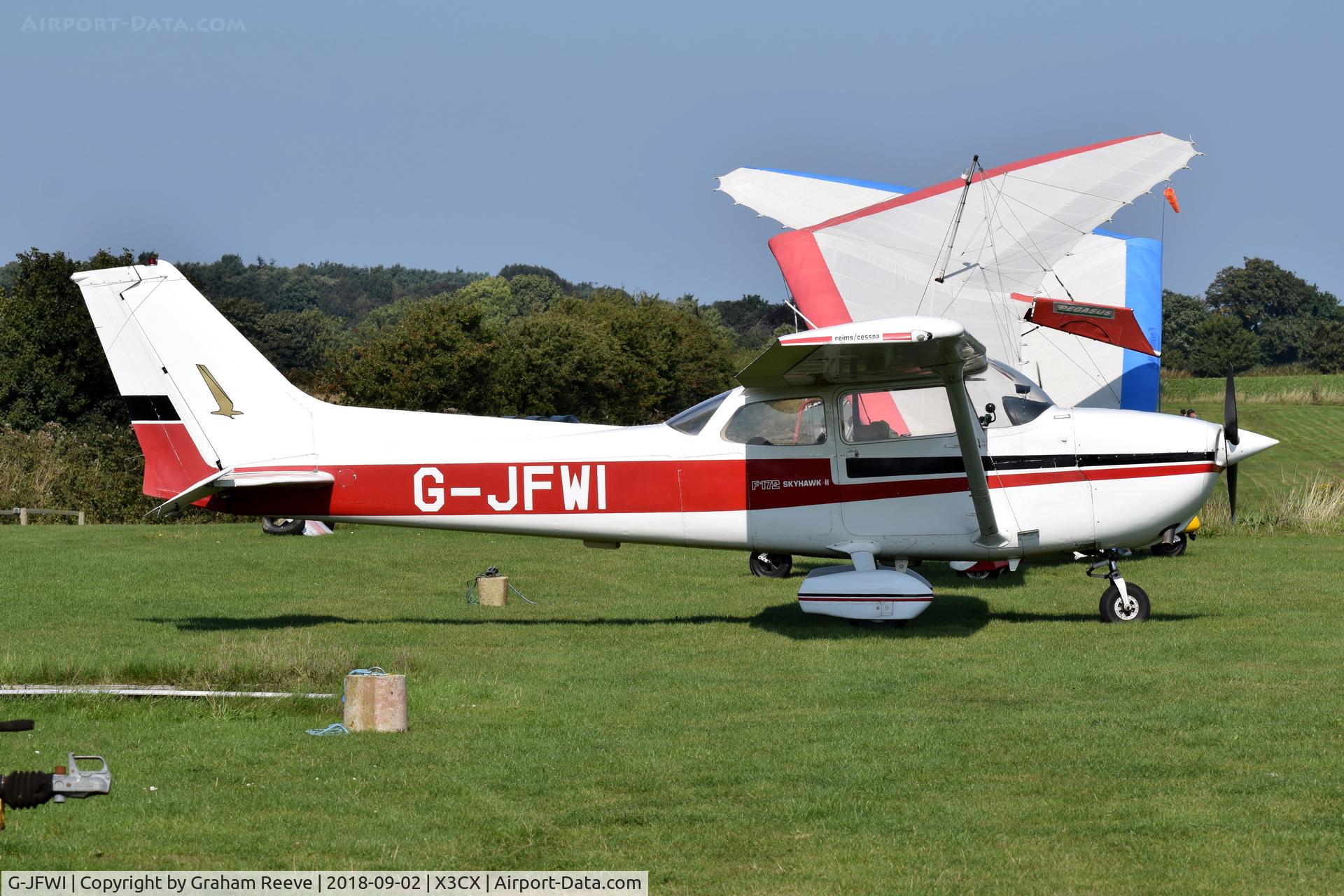 G-JFWI, 1977 Reims F172N Skyhawk C/N 1622, Parked at Northrepps.