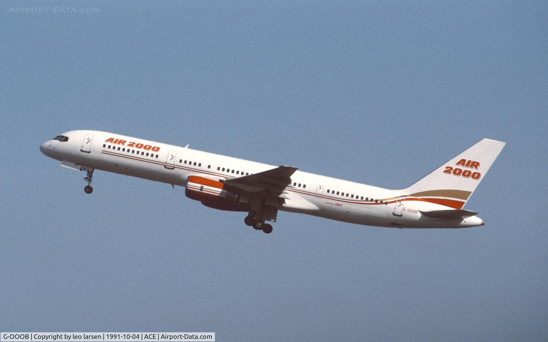G-OOOB, 1987 Boeing 757-28A C/N 23822, Lanzarote 4.10.1991