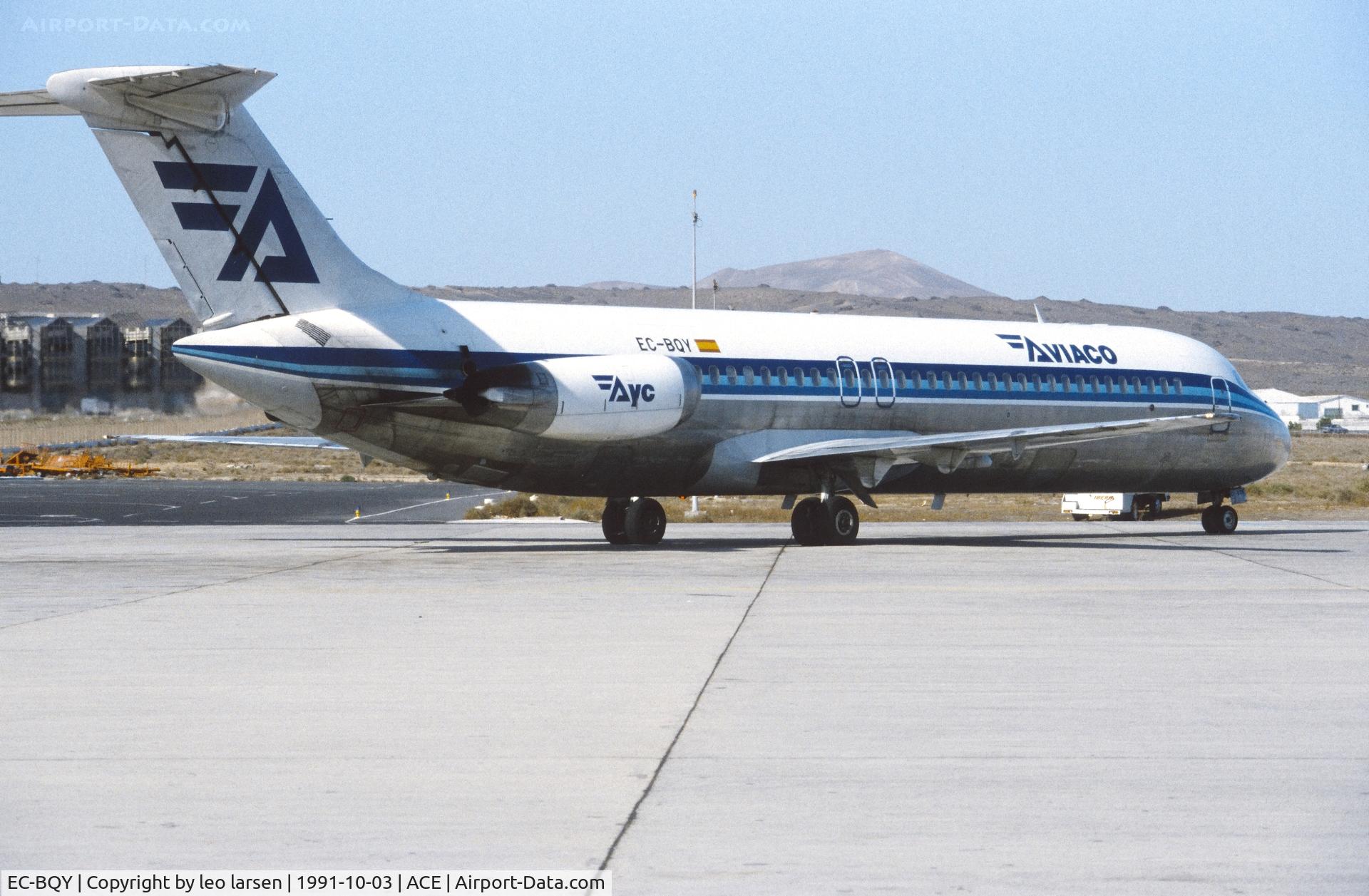 EC-BQY, 1970 Douglas DC-9-32 C/N 47455, Lanzarote 4.10.1991