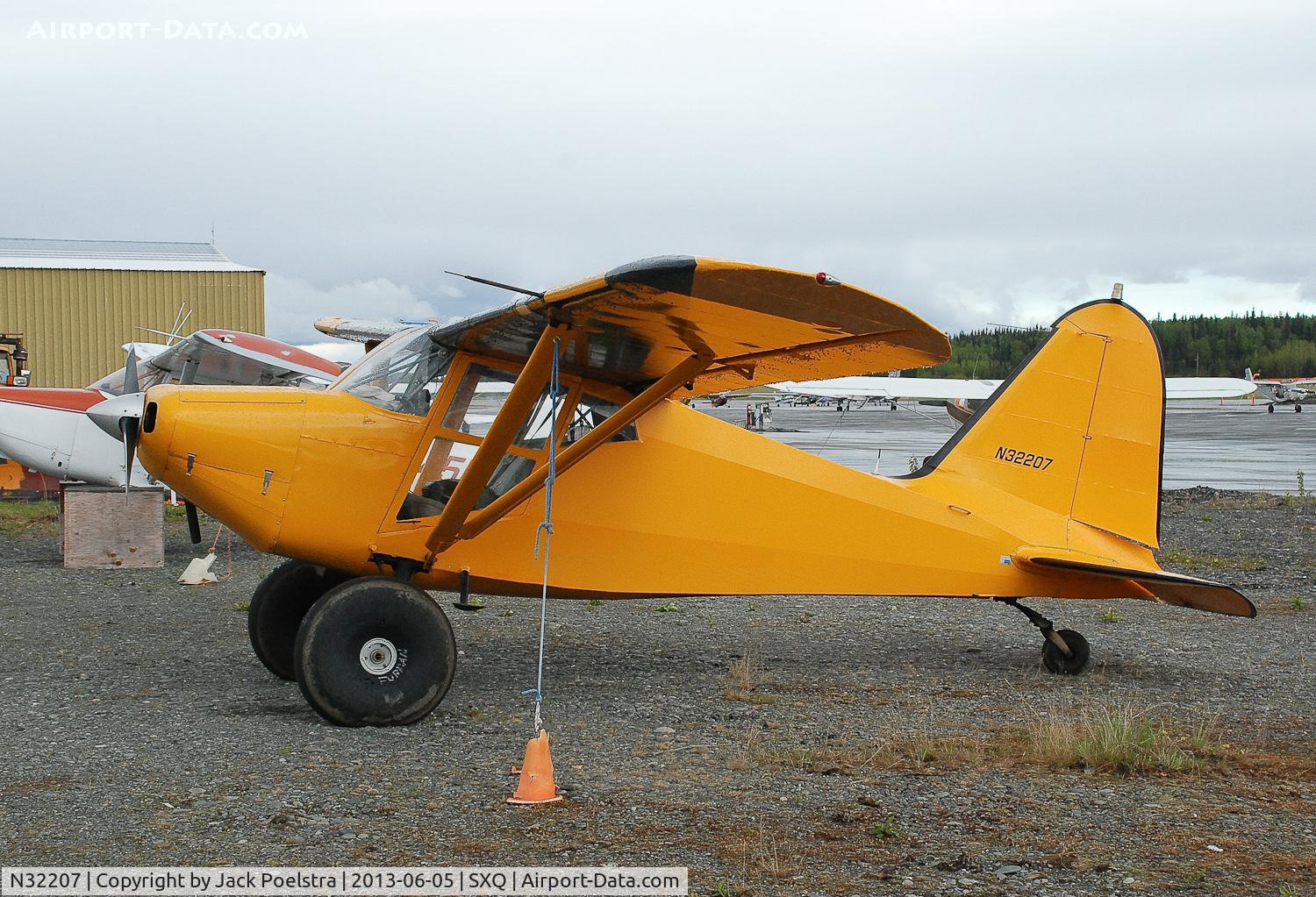 N32207, 1947 Stinson 10A C/N 7856, Stinson 10 at Soldotna airport AK
