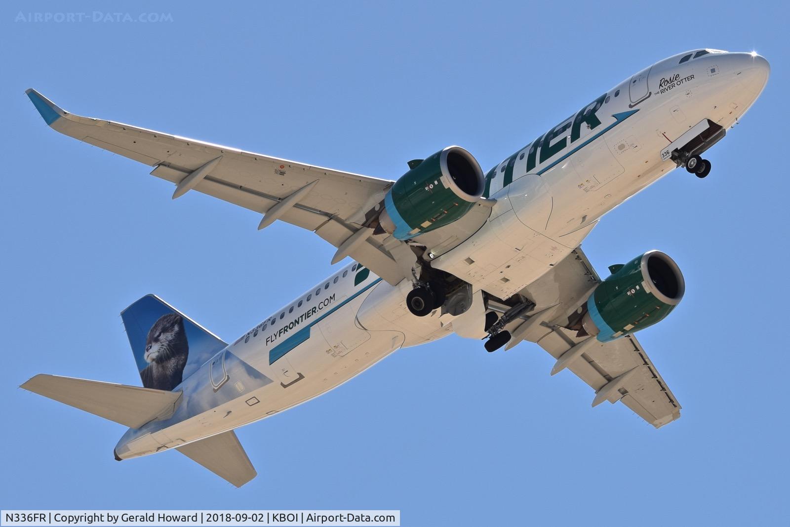 N336FR, 2018 Airbus A320-251NEO C/N 8357, Take off from RWY 28R.