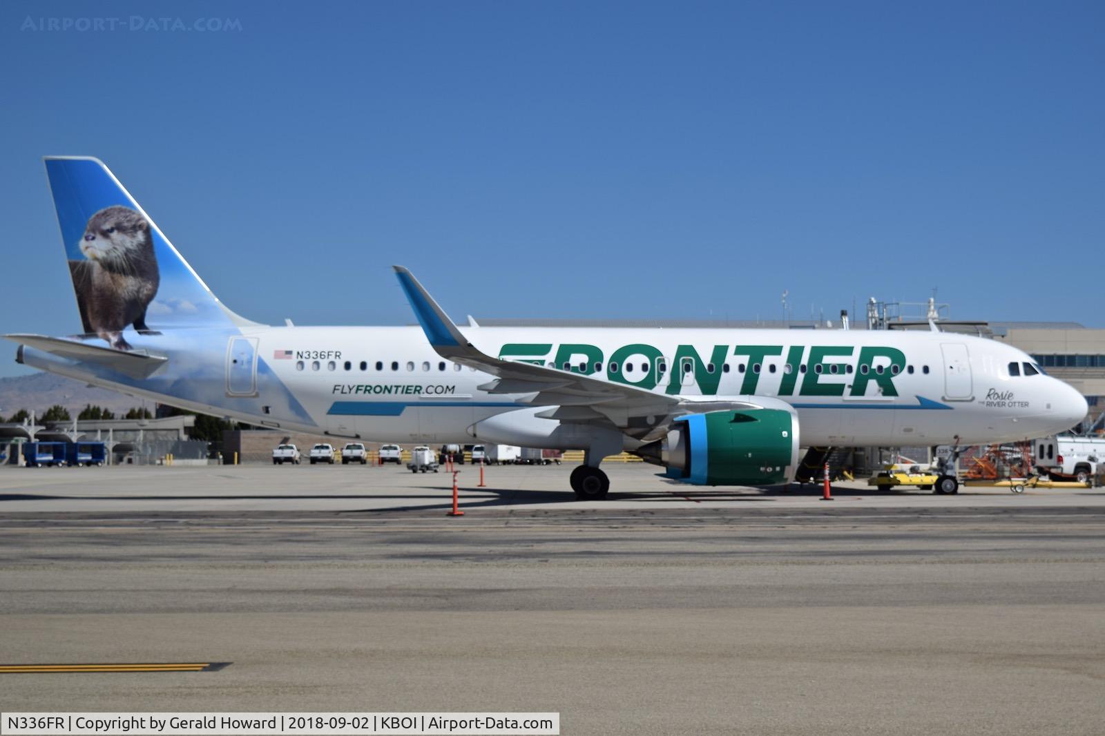 N336FR, 2018 Airbus A320-251NEO C/N 8357, Parked at the gate.
