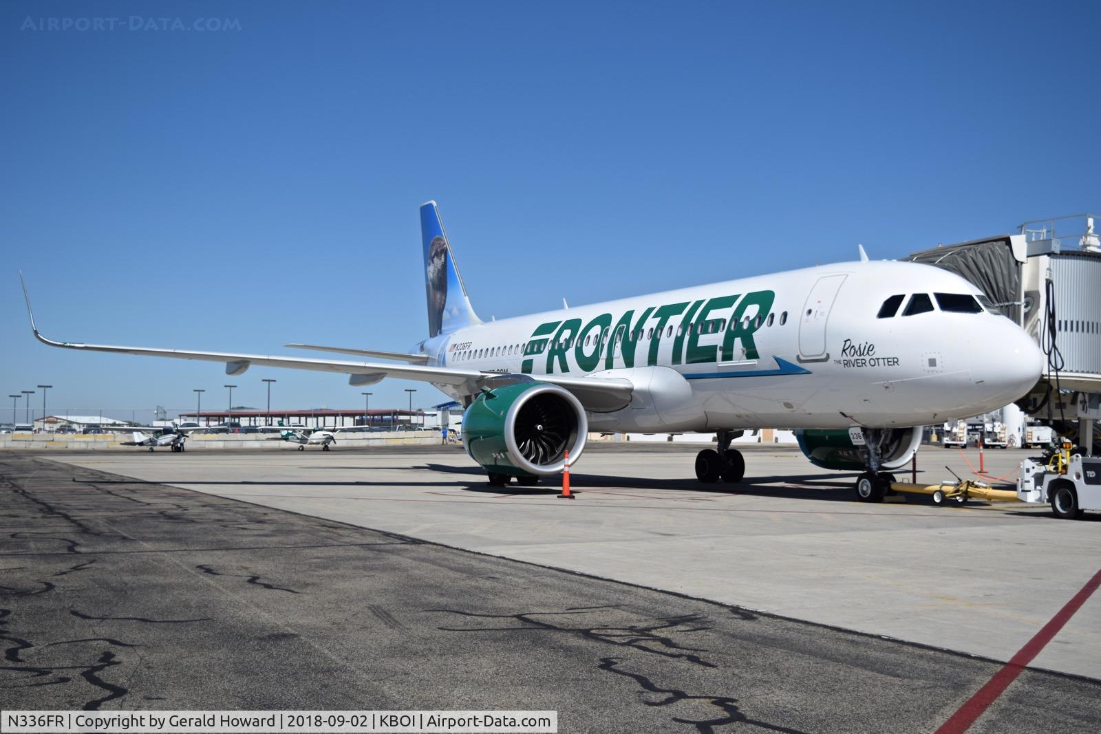 N336FR, 2018 Airbus A320-251NEO C/N 8357, Parked at the gate.