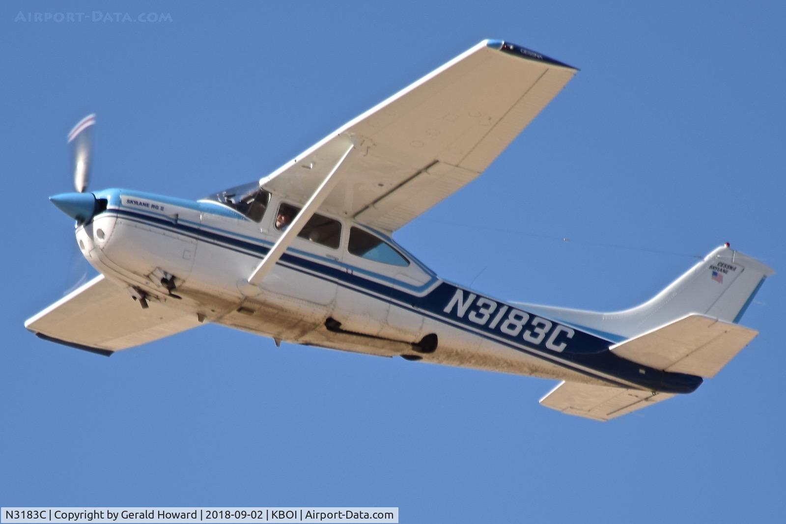 N3183C, 1978 Cessna R182 Skylane RG C/N R18200251, Climb out from RWY 10L.
