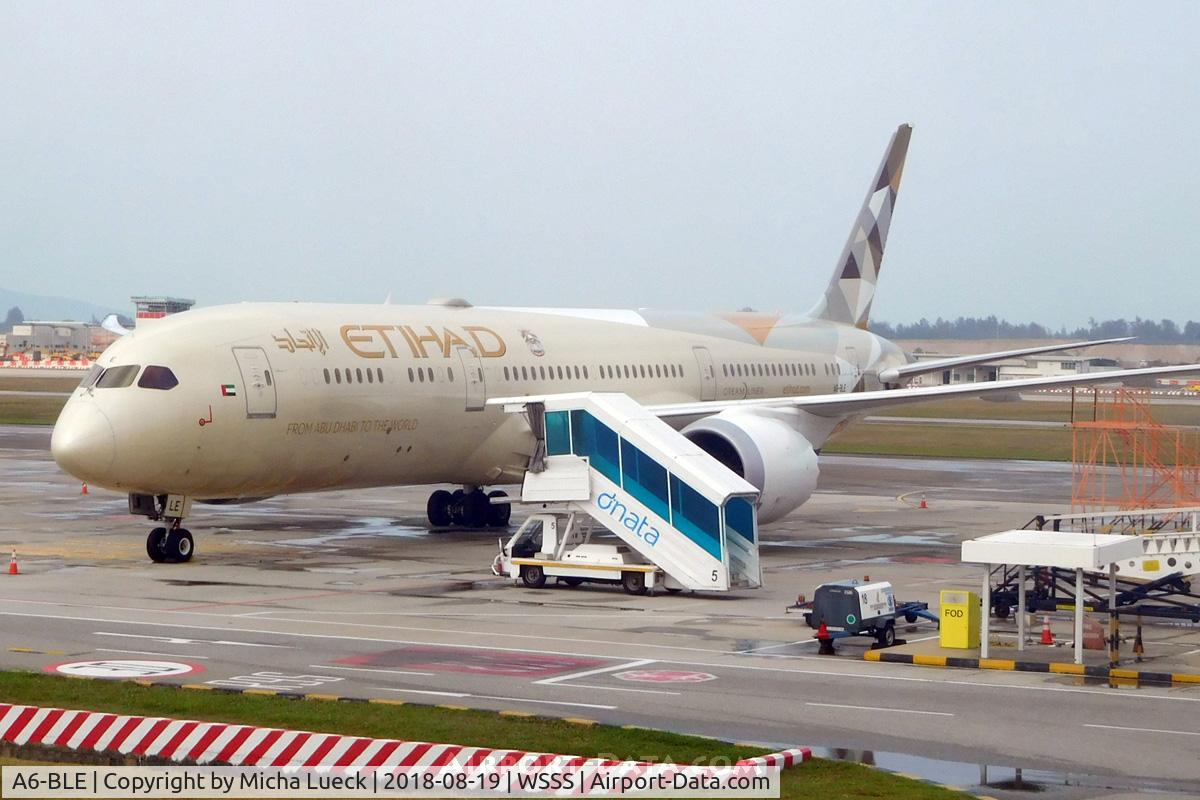 A6-BLE, 2015 Boeing 787-9 Dreamliner C/N 39650, At Changi