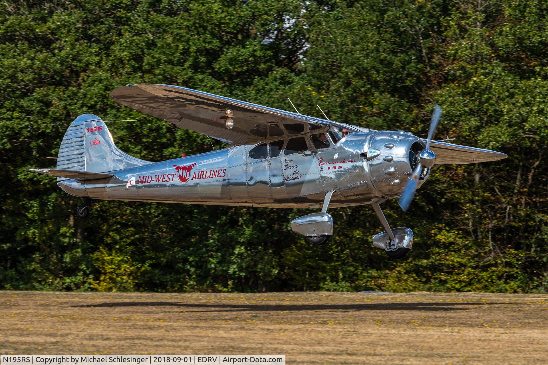 N195RS, 1950 Cessna 195A C/N 7594, N195RS - Cessna 195A Businessliner @ Airfield EDRV - Wershofen/Eifel
