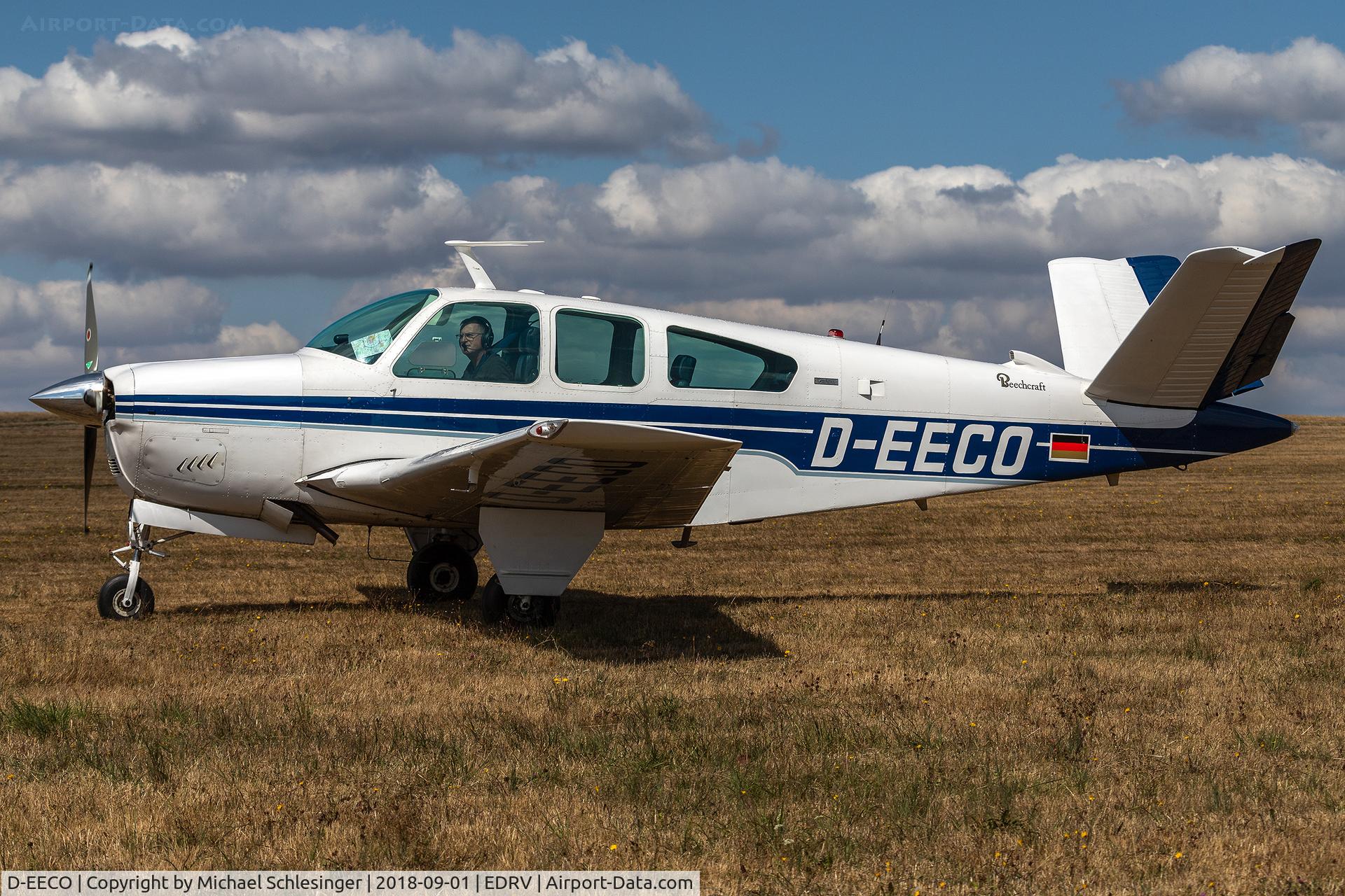 D-EECO, 1972 Beech V35B Bonanza C/N D-9339, D-EECO - Beechcraft V35B Bonanza @ Airfield EDRV - Wershofen/Eifel