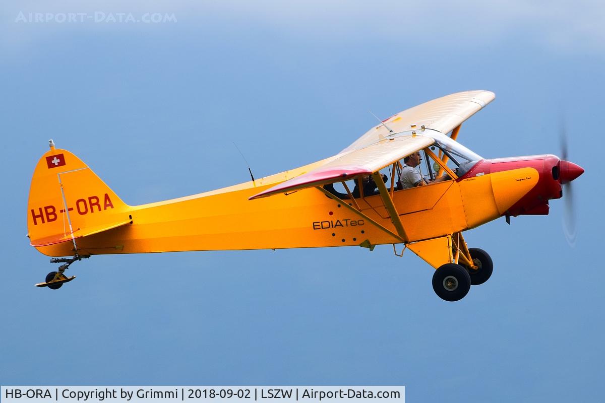 HB-ORA, 1959 Piper PA-18-150 Super Cub C/N 18-7049, colourful Piper at AirThun Airshow and Bückermeet 2018