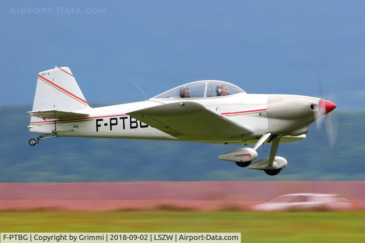 F-PTBG, 2002 Vans RV-4 C/N 2841, French visitor at AirThun airshow and Bückertreffen