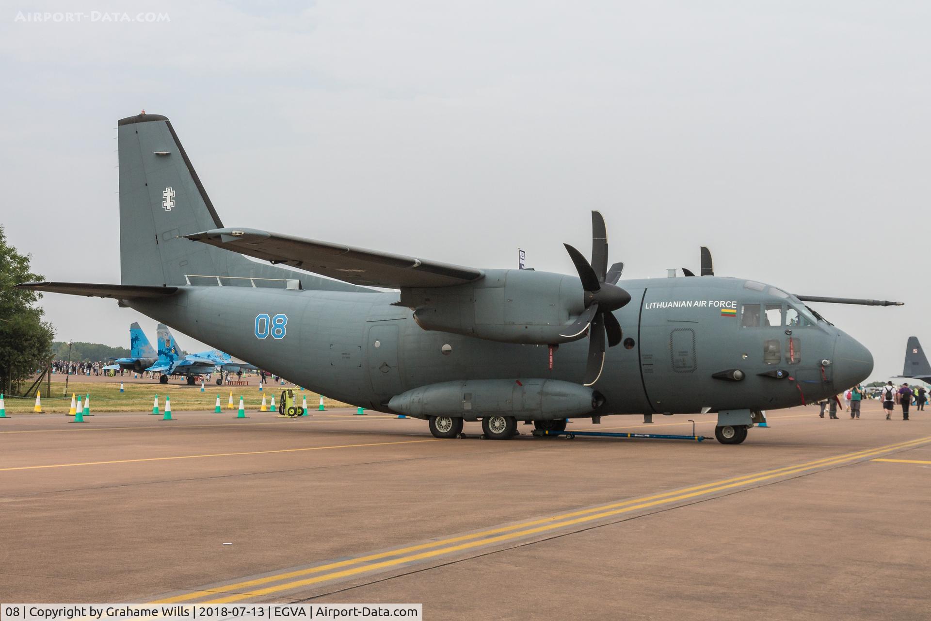 08, Alenia C-27J Spartan C/N 4143, Leonardo C-27J Spartan 08 Transporto Eskadrille Lithuanian AF, Fairford 13/7/18