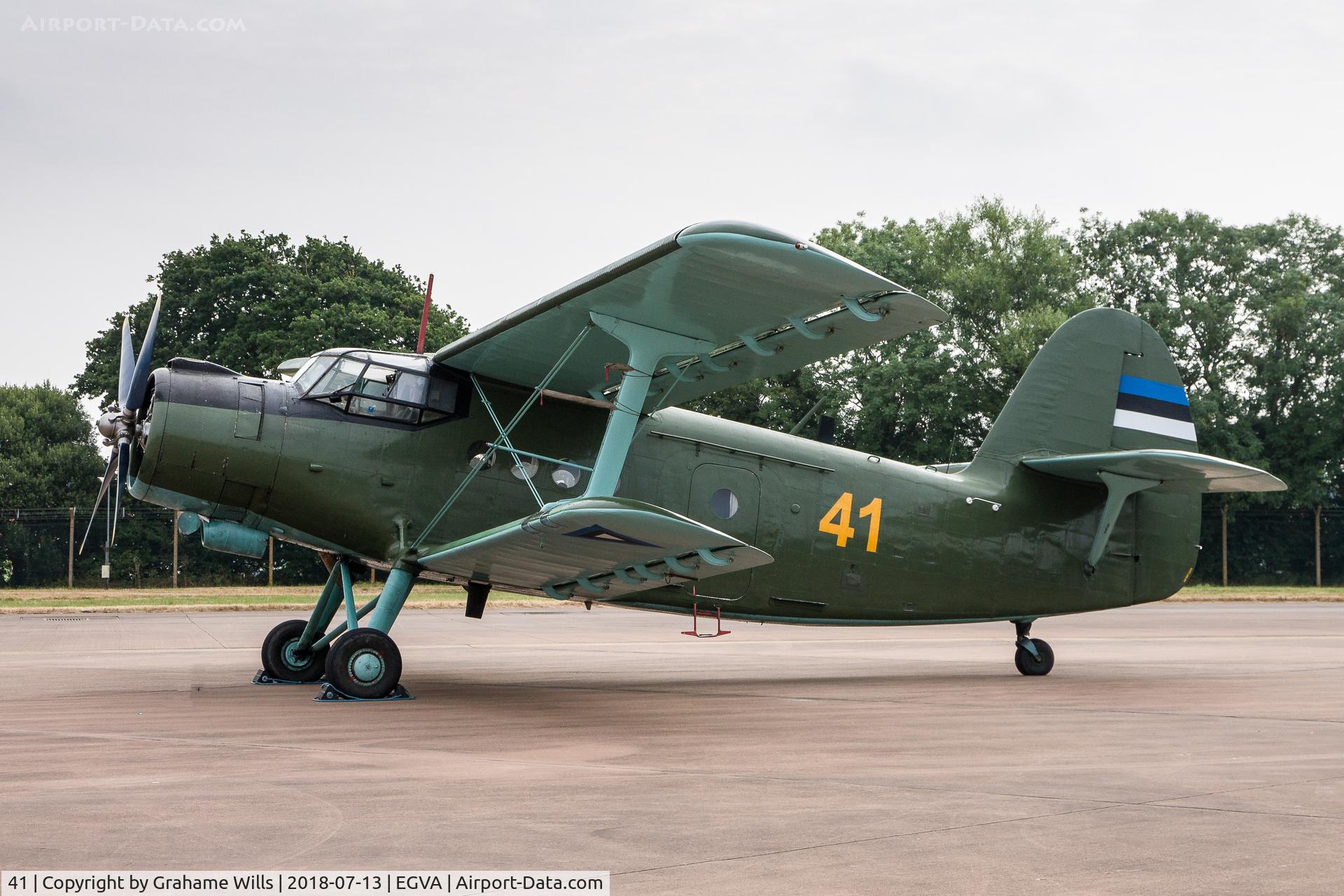 41, Antonov AN-2T C/N 111747320, Antonov An-2 41 1st Squadron Estonian AF, Fairford 13/7/18