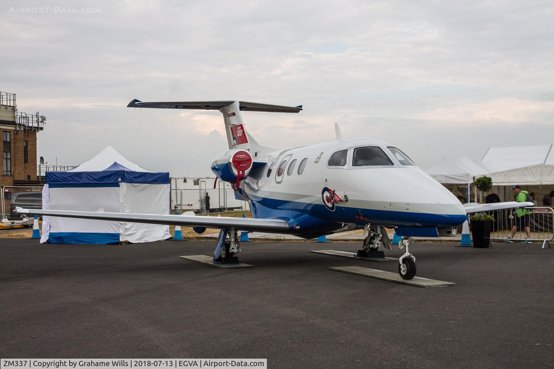 ZM337, 2017 Embraer EMB-500 Phenom 100 C/N 50000386, Embraer Phenom T1 ZM337 45 Sqd RAF, Fairford 13/7/18