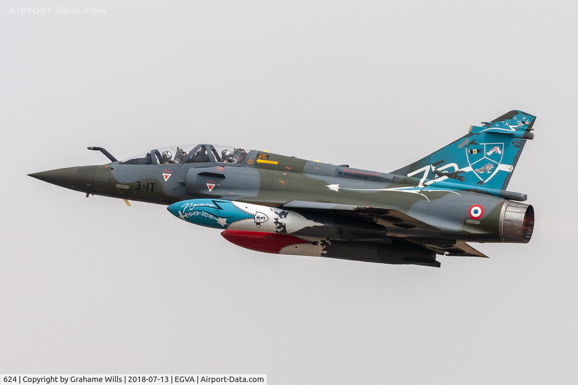 624, Dassault Mirage 2000D C/N 425, Dassault Mirage 2000D 624/3-IT Couteau Delta EC03.003 French AF, Fairford 13/7/18