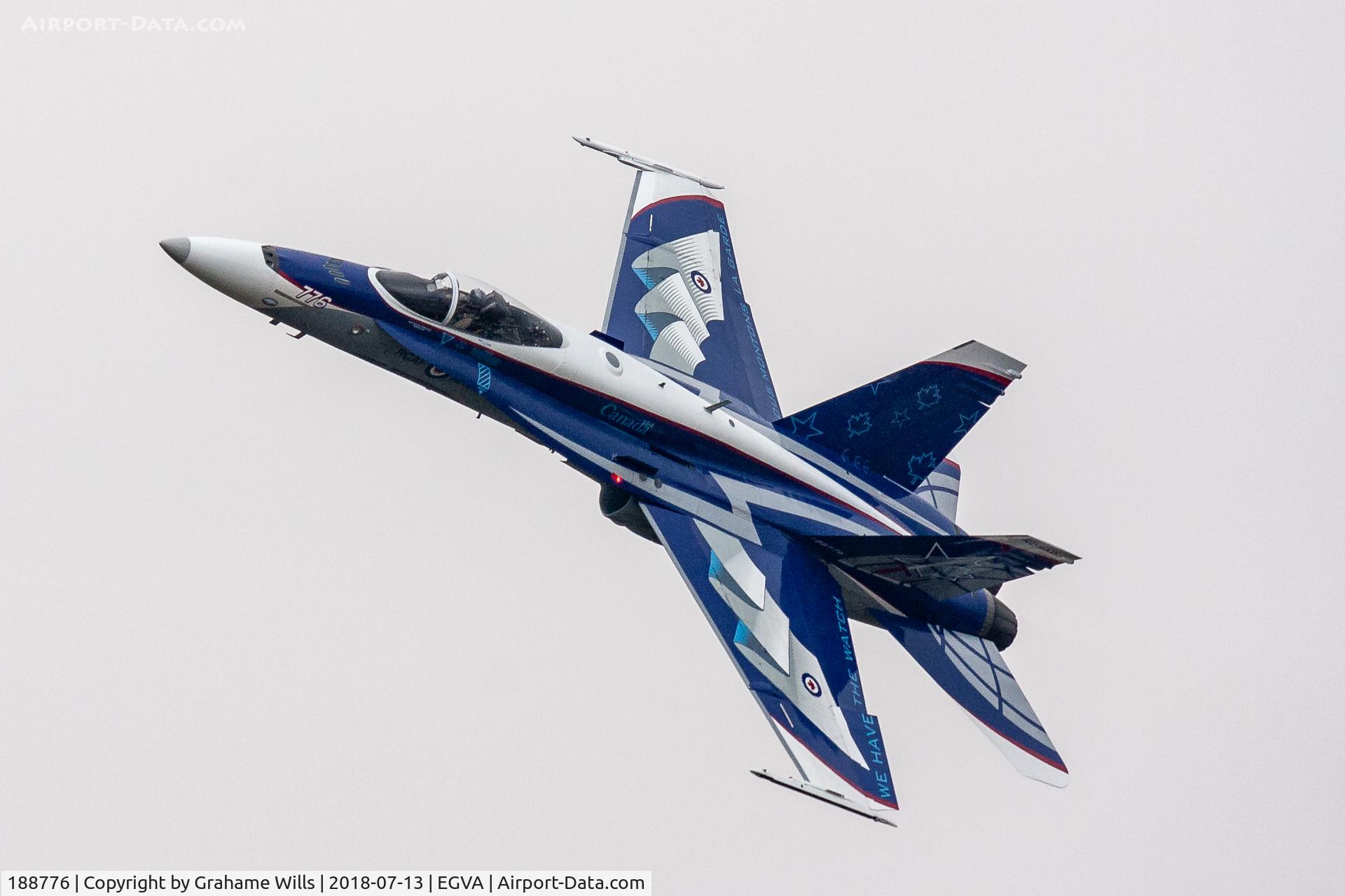 188776, 1987 McDonnell Douglas CF-188A Hornet C/N 0525/A435, McDonnell Douglas CF-188A 188776 401 Sqd R Canadian AF, Fairford 13/7/18