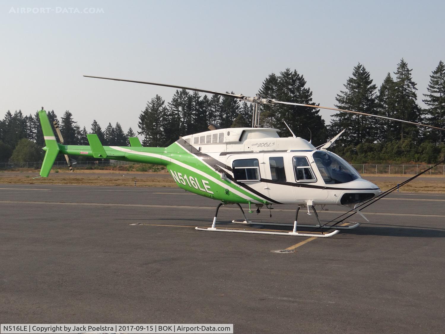 N516LE, 1978 Bell 206L-1 LongRanger II C/N 45162, N516LE at Brooking airport OR