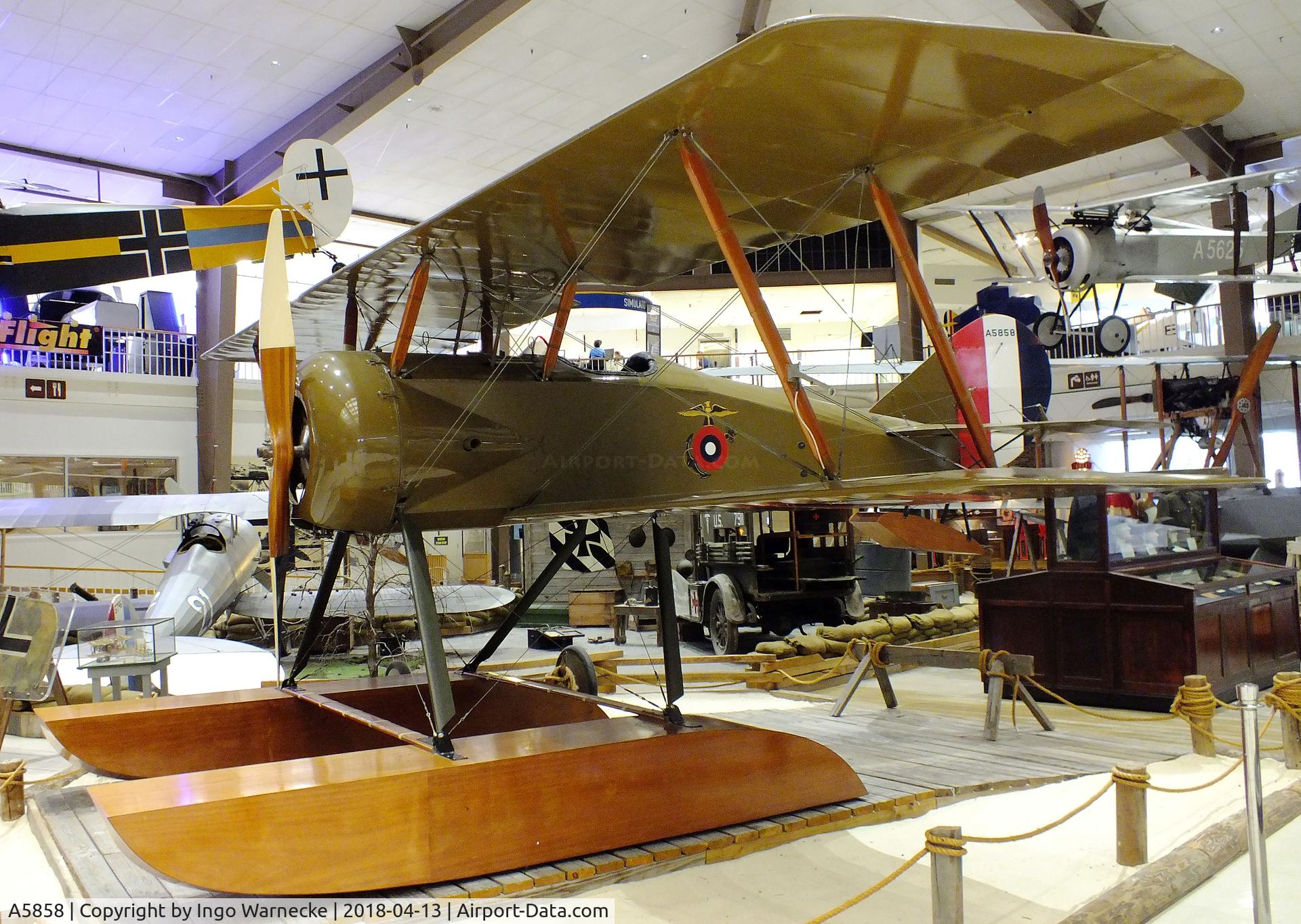 A5858, 1918 Thomas-Morse S-4C-1 Scout C/N 235, Thomas-Morse S-4C-1 Scout on floats at the NMNA, Pensacola