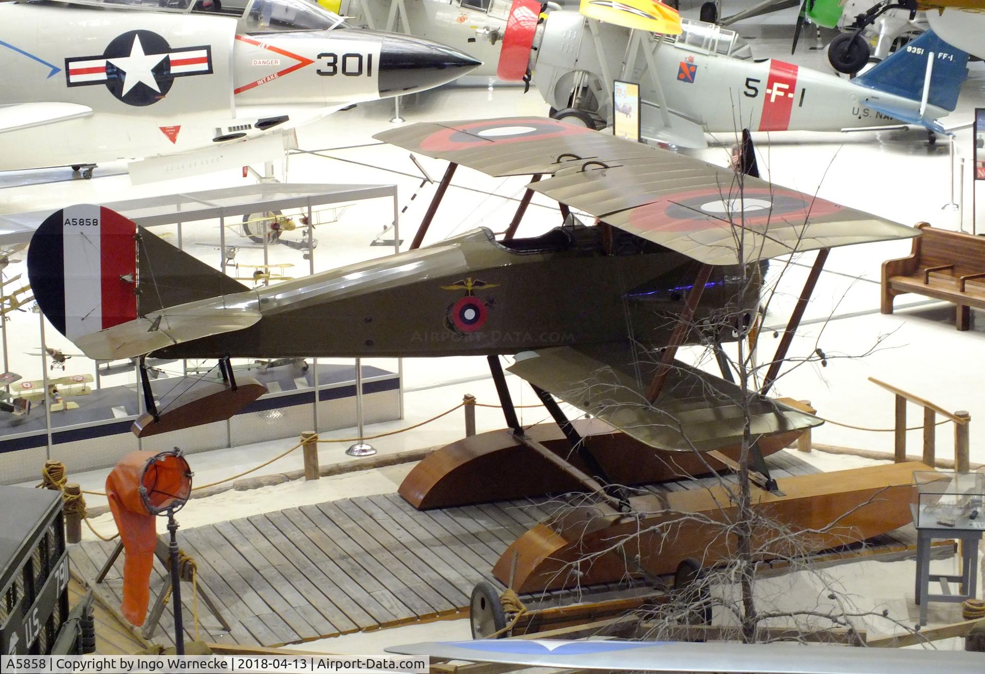 A5858, 1918 Thomas-Morse S-4C-1 Scout C/N 235, Thomas-Morse S-4C-1 Scout on floats at the NMNA, Pensacola