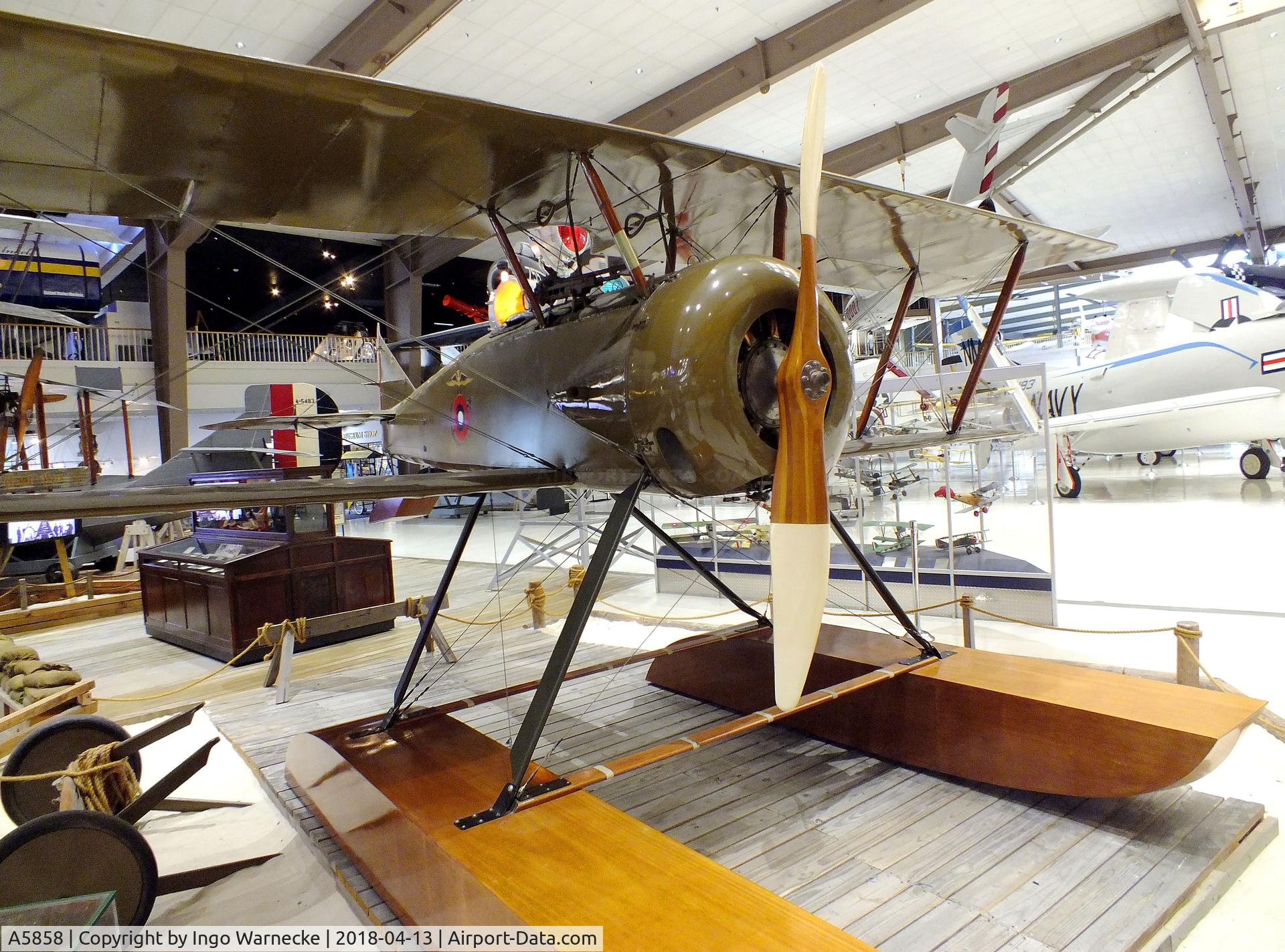 A5858, 1918 Thomas-Morse S-4C-1 Scout C/N 235, Thomas-Morse S-4C-1 Scout on floats at the NMNA, Pensacola
