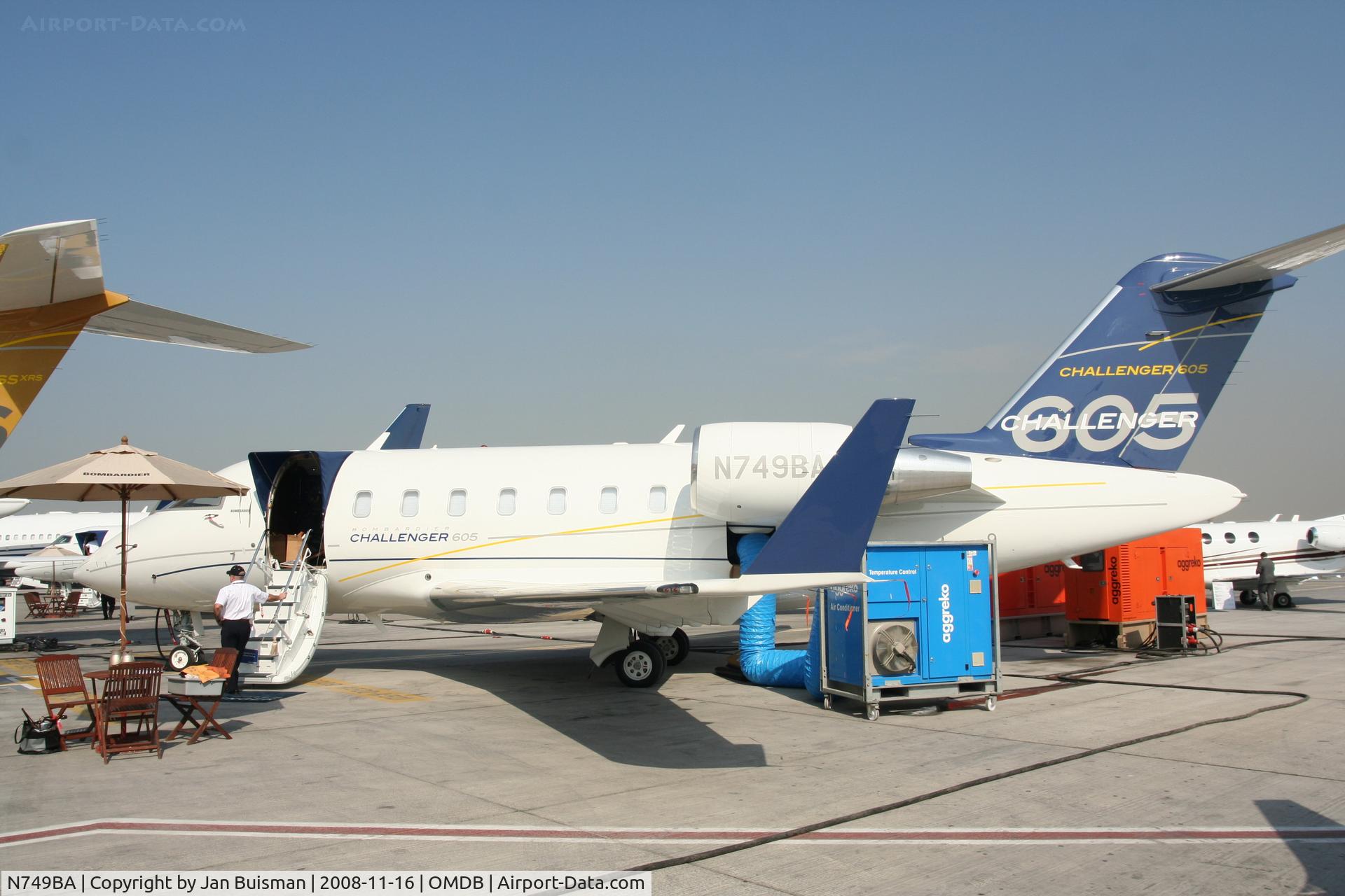 N749BA, 2008 Bombardier Challenger 605 (CL-600-2B16) C/N 5749, Corporate