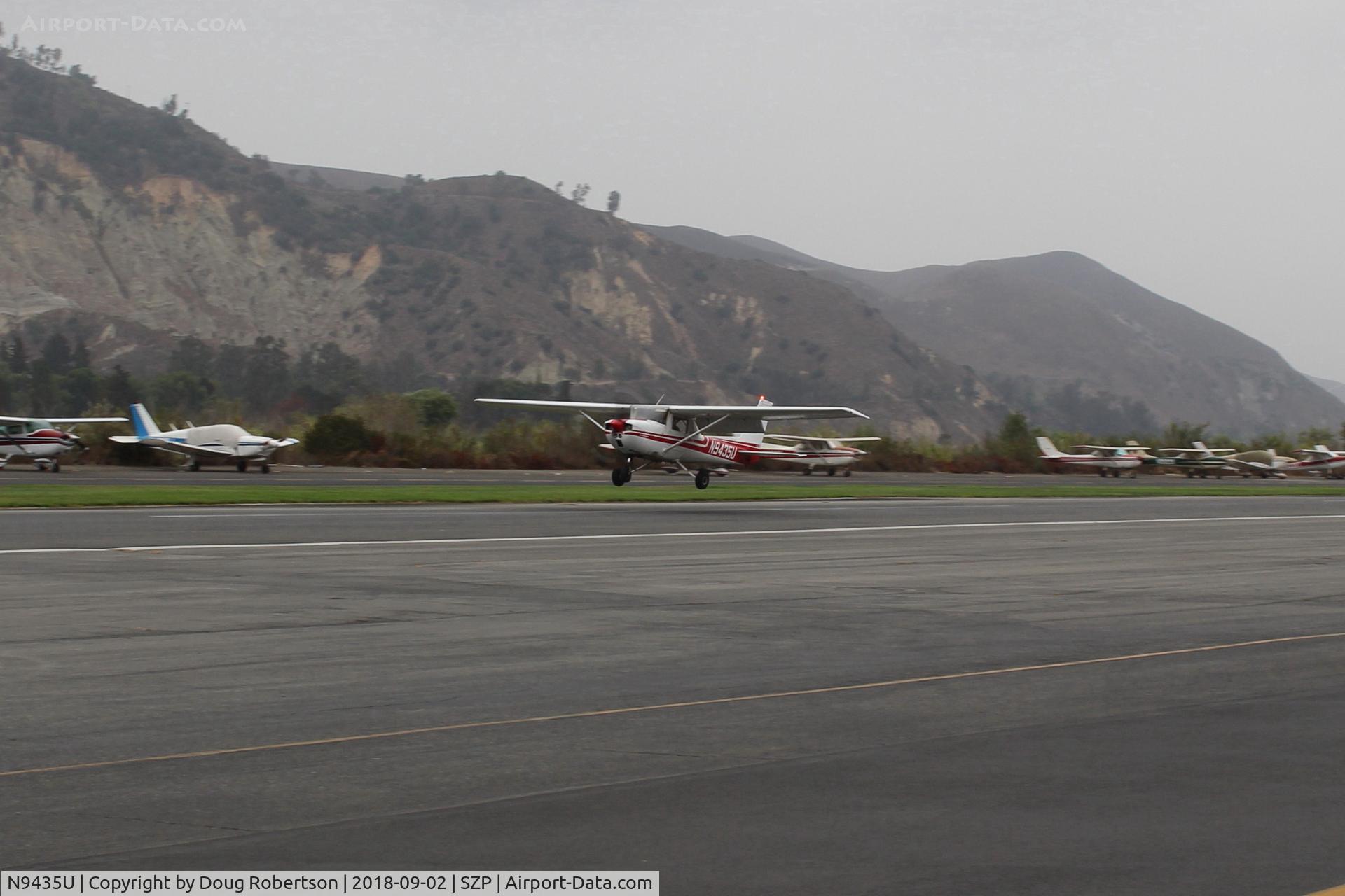 N9435U, 1976 Cessna 150M C/N 15078383, 1976 Cessna 150M, Continental O-200 100 hp, full flaps landing Rwy 04