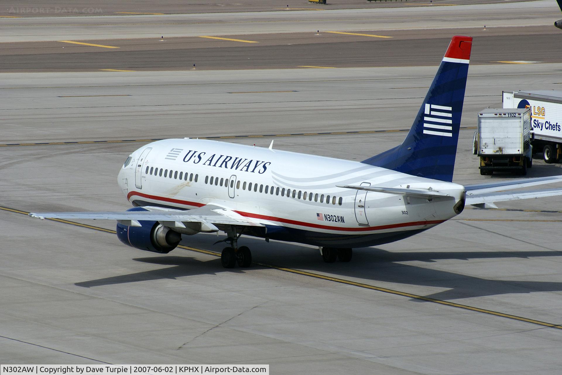 N302AW, 1988 Boeing 737-3G7 C/N 24009, WFU and stored at KGYR in November 2011. Broken up in February 2012, also at KGYR.