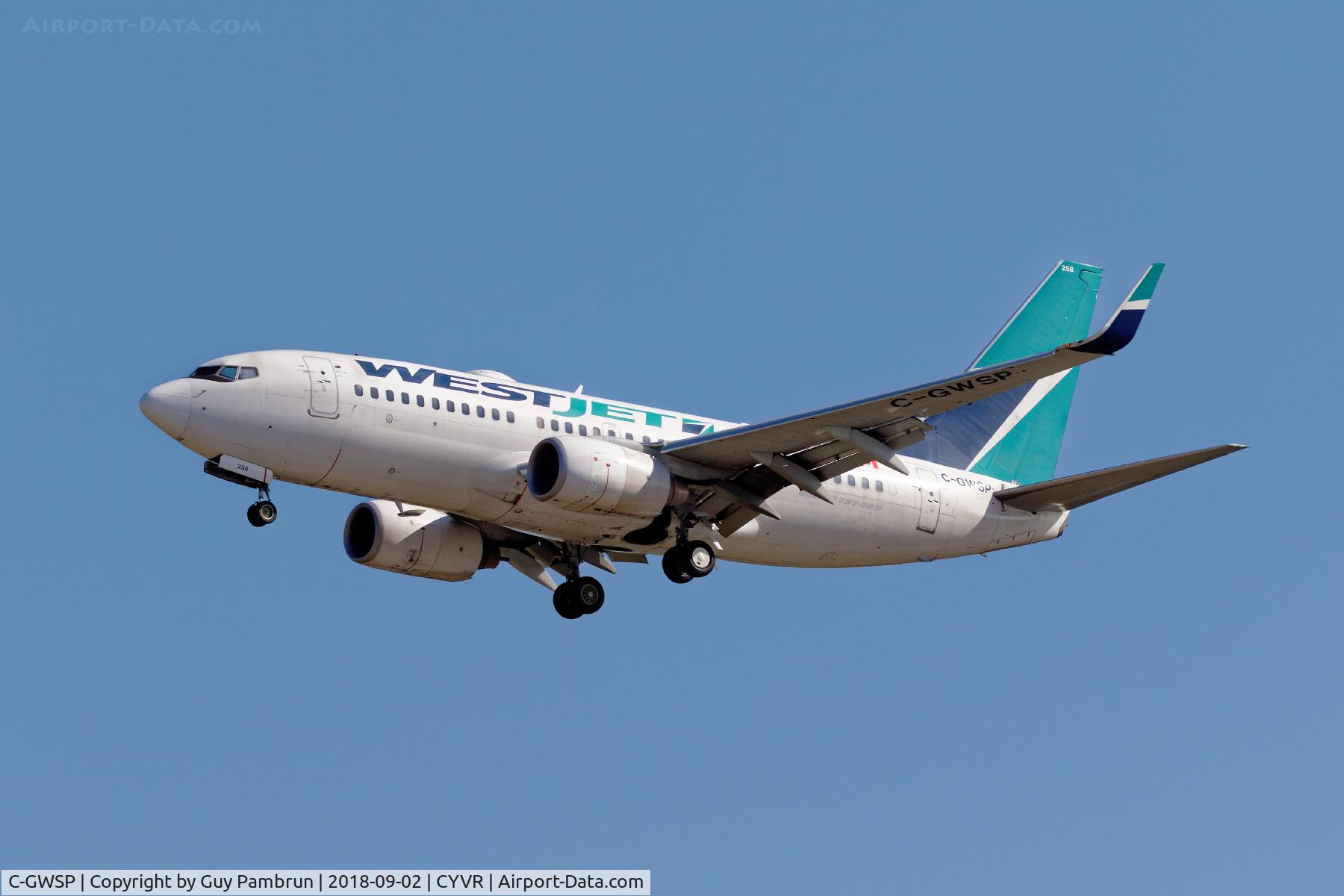 C-GWSP, 2009 Boeing 737-7CT C/N 36693, Landing