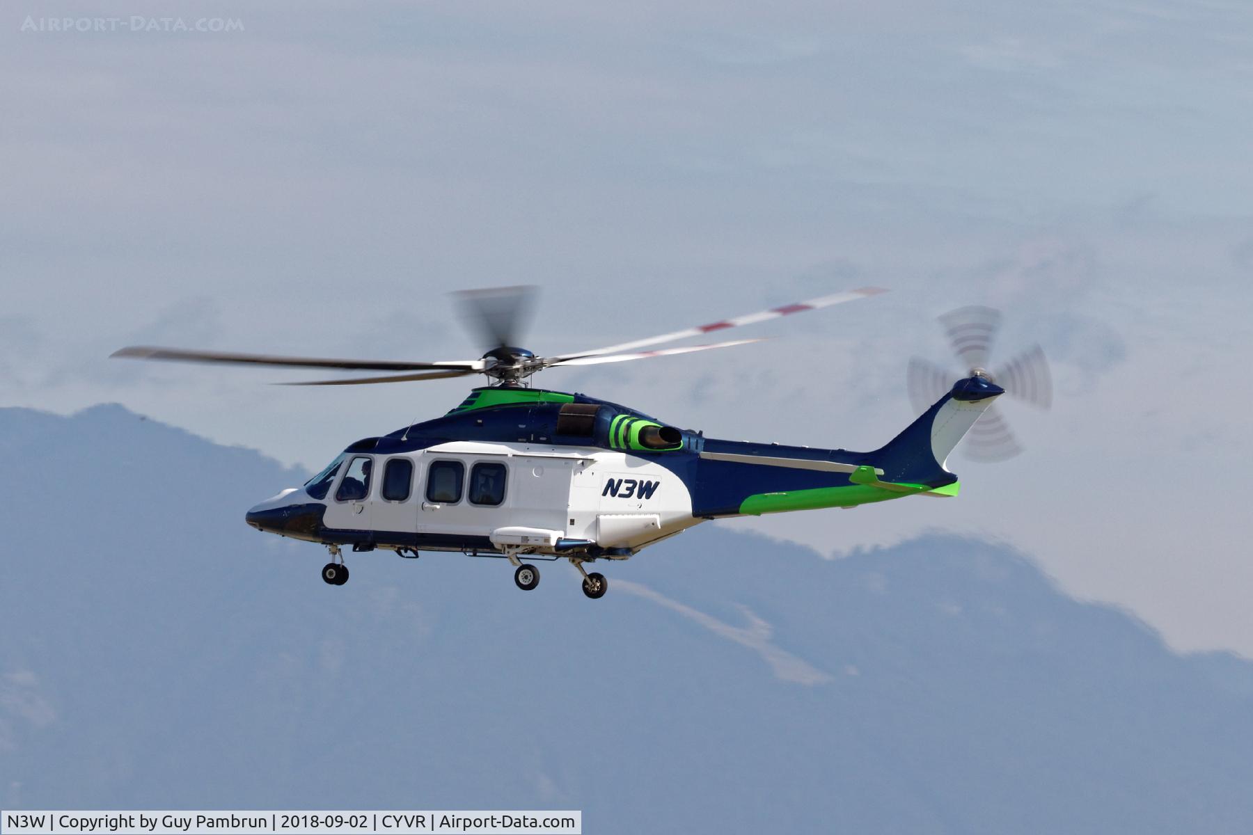 N3W, 2009 AgustaWestland AW-139 C/N 41211, Departing