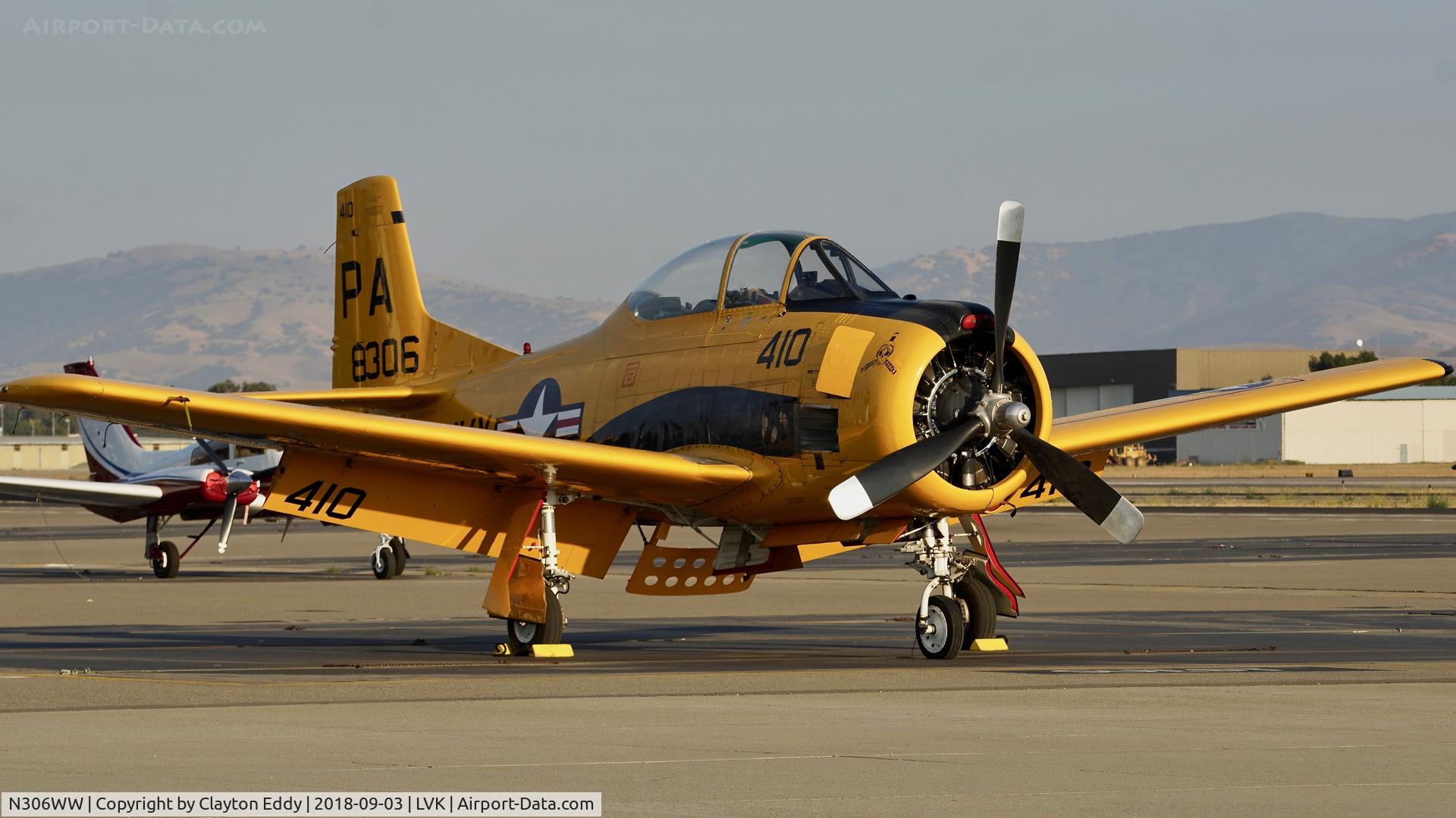 N306WW, 1955 North American T-28B Trojan C/N 200-377, Livermore Airport California 2018.