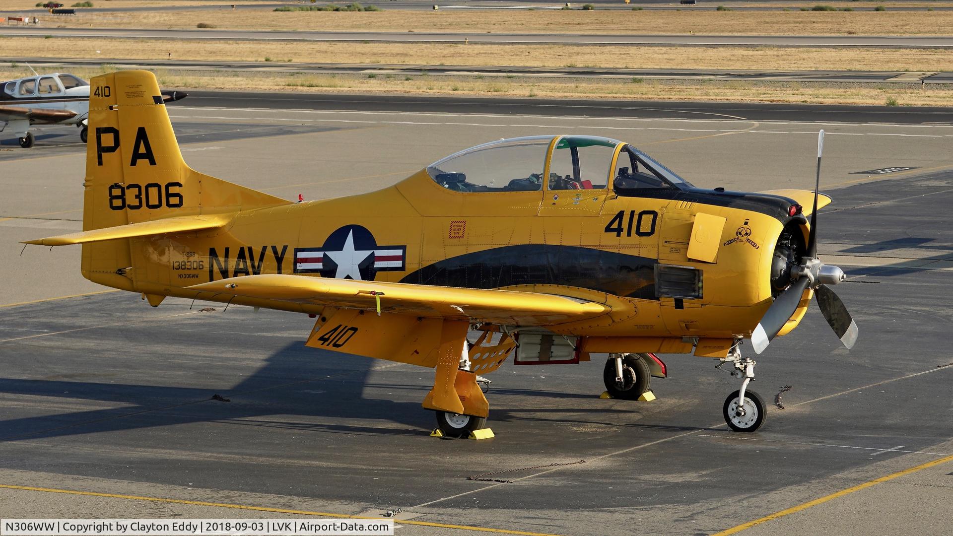 N306WW, 1955 North American T-28B Trojan C/N 200-377, Livermore Airport California 2018.