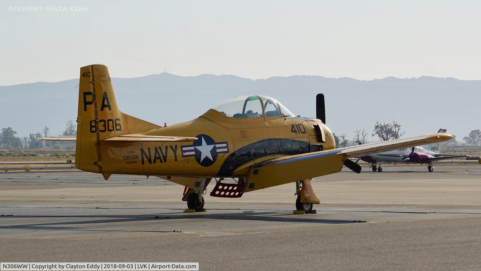 N306WW, 1955 North American T-28B Trojan C/N 200-377, Livermore Airport California 2018.