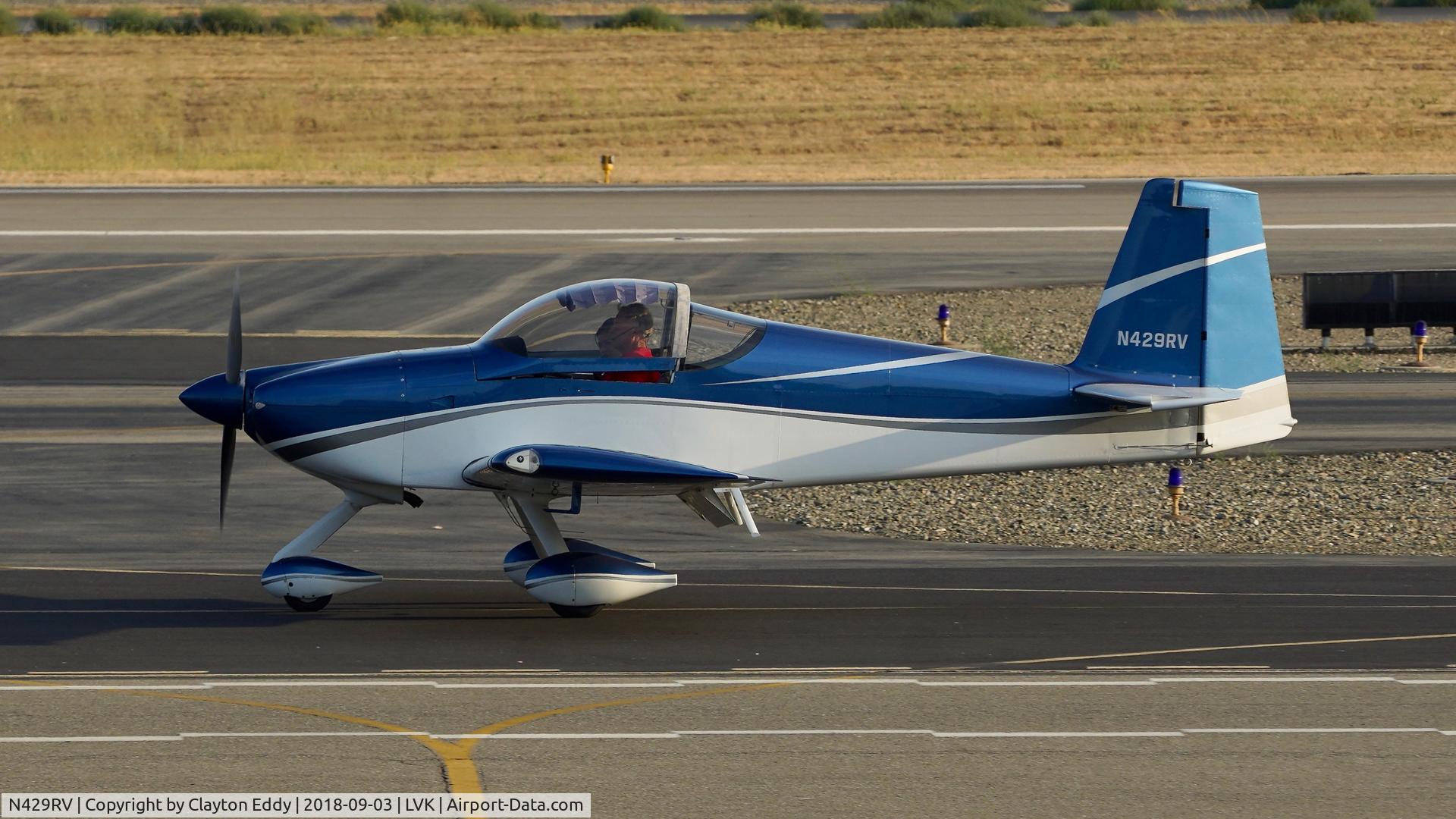 N429RV, Vans RV-7A C/N 72096, Livermore Airport California 2018.