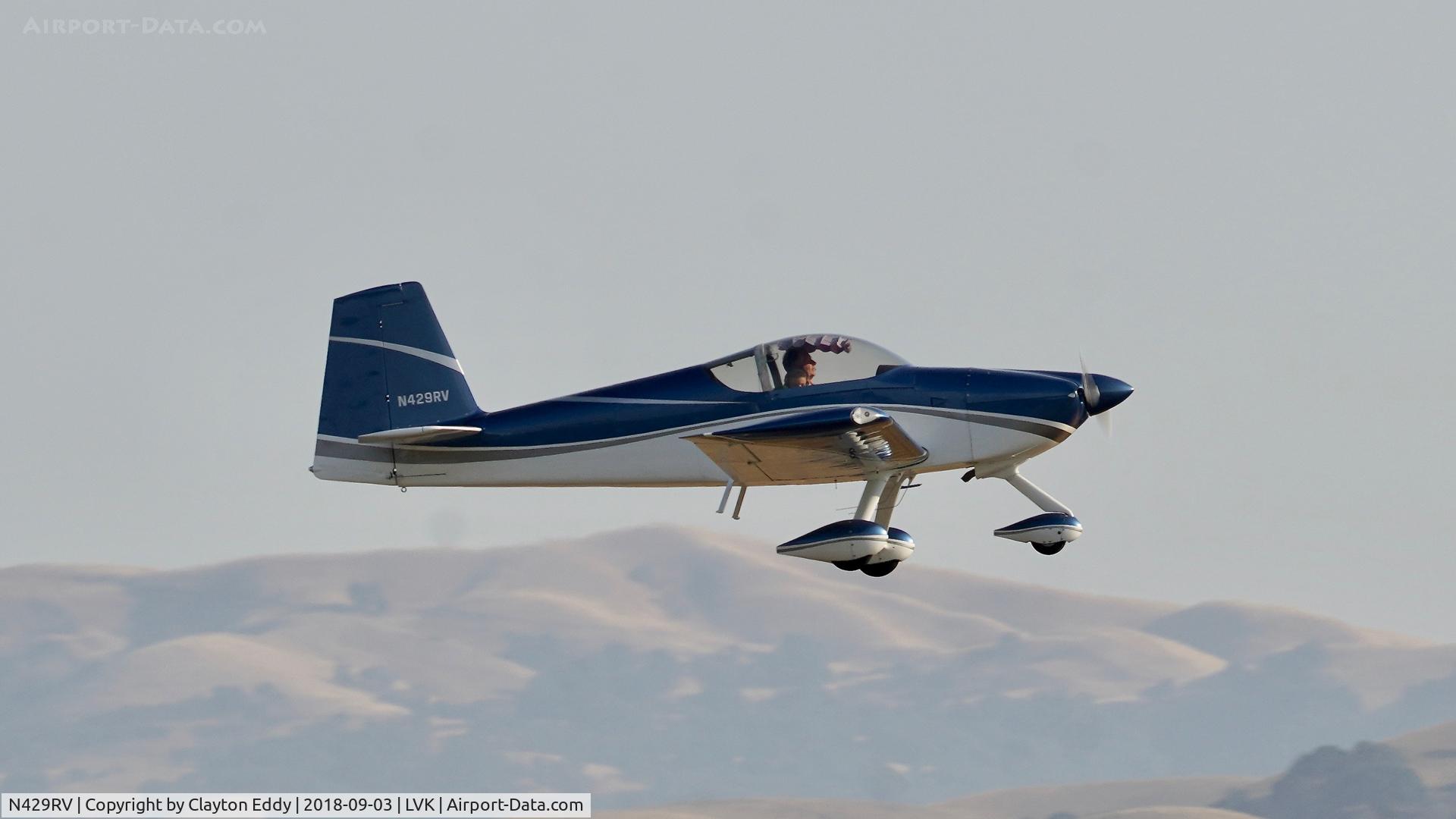 N429RV, Vans RV-7A C/N 72096, Livermore Airport California 2018.
